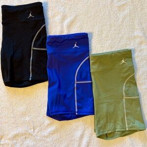 Jordan Athletic Shorts Trio - Black, Blue, Green
